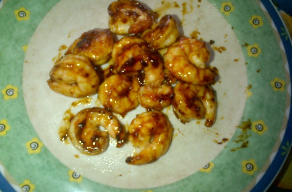 Camarones a la miel y limón
